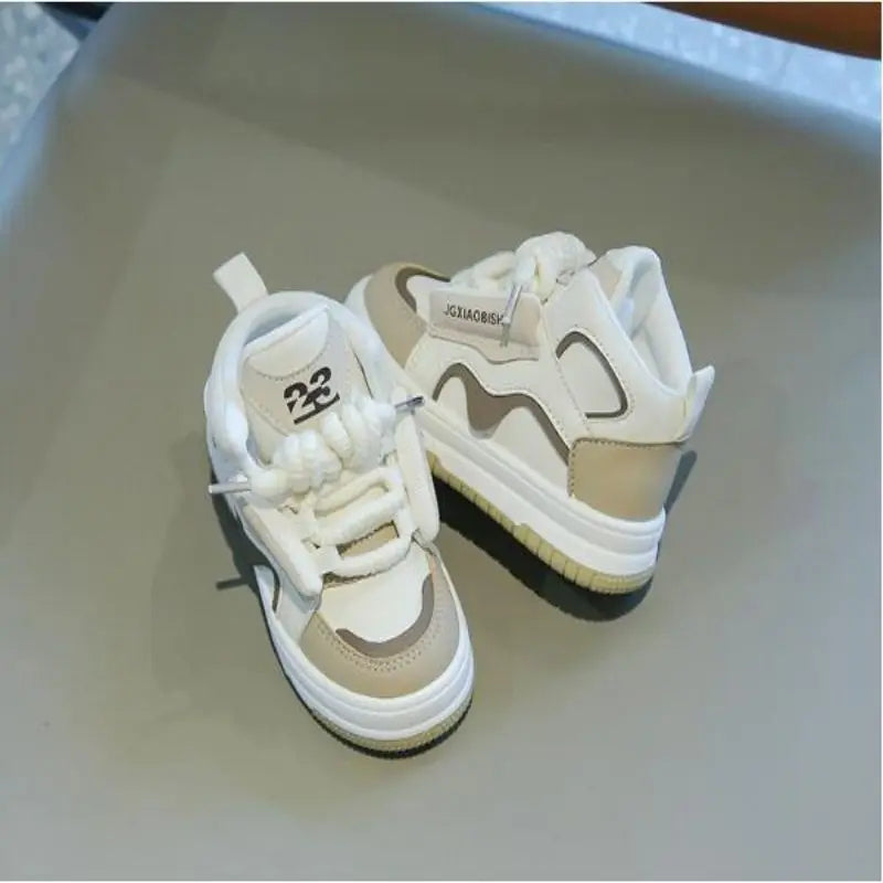 Children's Sports Shoes 2025 Autumn Edition Boys' Casual Board Shoes High Top Girls' Bread Shoes Baby Dad Shoes