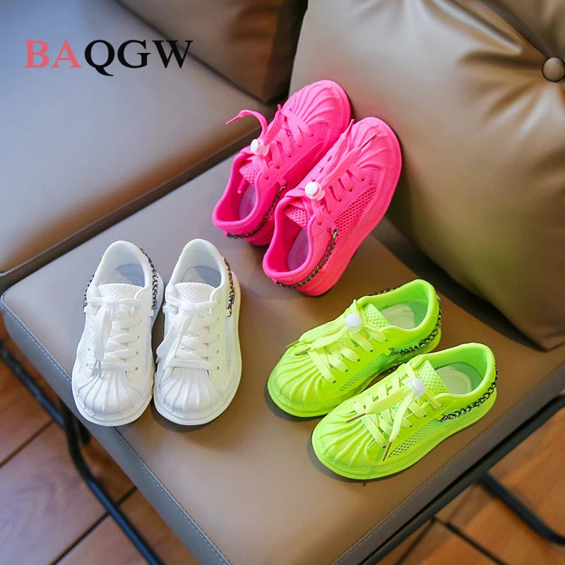 Children's Breathable Mesh Hollow Out Shoes Girls Boys Soft Bottom Toddler Shoes Baby Flat Shoes Non-slip Running Shoes Sneakers