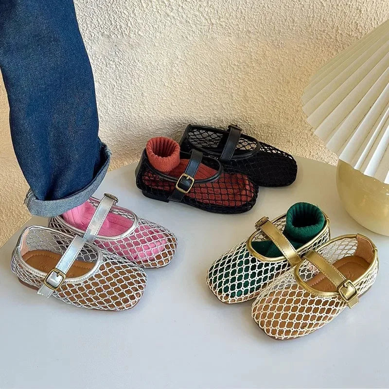 2025 Children Casual Sandals for Girls Summer New Fashion Korean Style Soft Bottom Non-slip Versatile Chic Cut-outs Beach Shoes