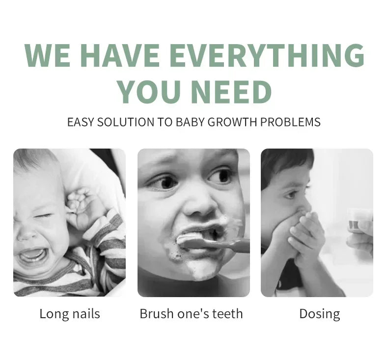 Nasal Suction Device Set, Comb, Baby Brush, Thermometer Tool, Care Set, Complete Accessories, Ten Piece Set, Material Safety