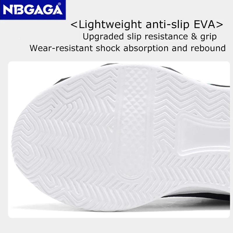 Trendy Kids Basketball Shoes Breathable Lightweight Children Boys' Running Leisure Sneaker Non-slip Outdoor Tennis