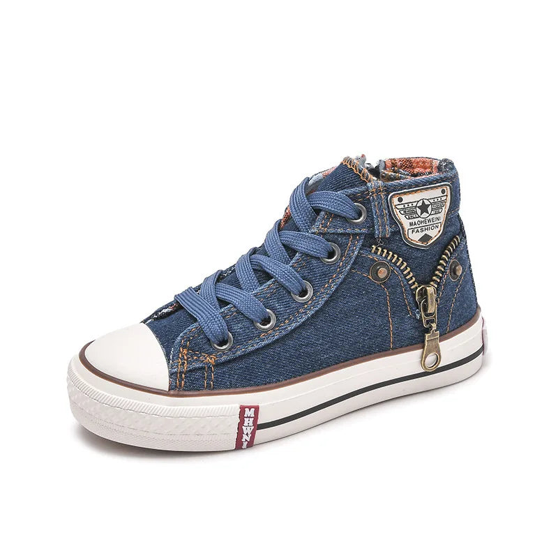Canvas Children Shoes Sport Breathable Boys Sneakers Brand Kids Shoes For Girls Jeans Denim Casual Child Flat Boots