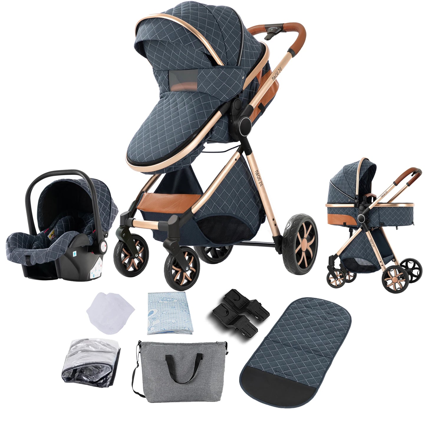 baby stroller lightweight strollers 3 in 1 Baby carriage baby cart Baby carriage 3 in 1 Multiple stroller cradle for newborns