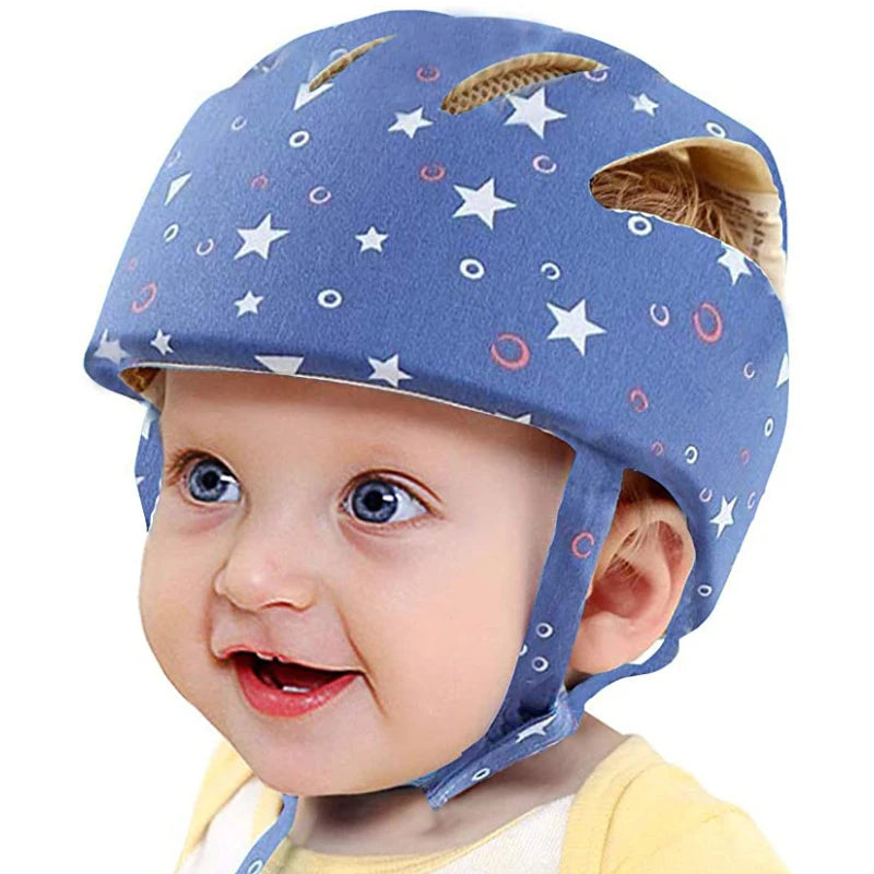 Baby Helmet Safety Cap For Babies Boys Girls Summer Breathable Cotton Mesh Hat Children Crawl Walk Playing Infant Anti Collision