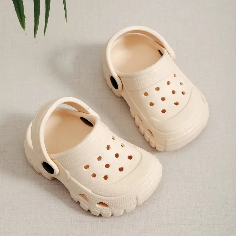 Summer Solid Children Slippers EVA Platform Outdoor Clogs Shoes For Baby Girls Boys Waterproof Anti Slip Kids Beach Shoes
