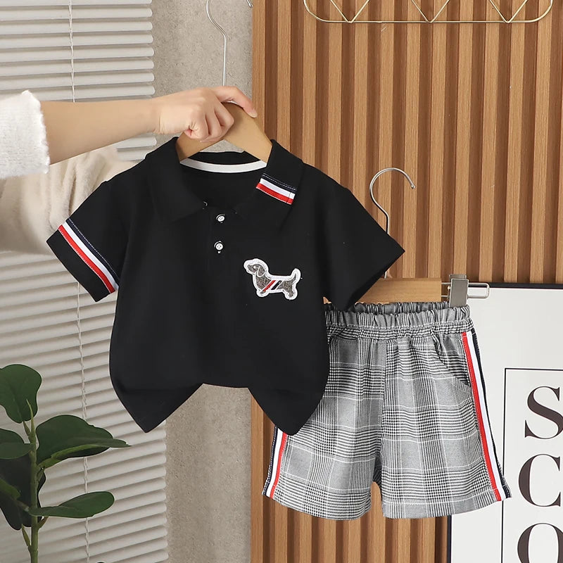 New Summer Baby Clothes Boys Casual Cotton Polo T Shirt Shorts 2Pcs/Set Toddler Costume Kids Children Outfits Infant Tracksuits