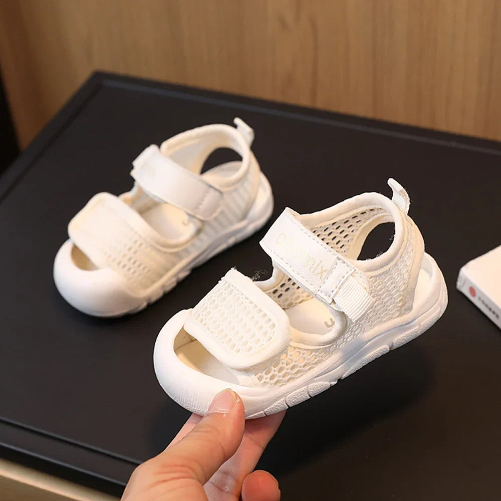 Summer Mesh Sandals For Girls Ergonomics Anti-slippery Infant Girl's Sandals Breathable Toddler Shoes For Summer Beach Shoes