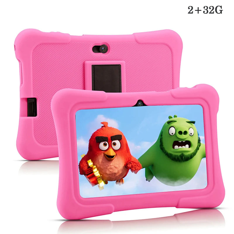 7Inch Android Kids Tablet 2GB 32GB Toddler Tablet with Hebrew Bluetooth WiFi Shockproof Case Kiddies Study Educational Toy Gift