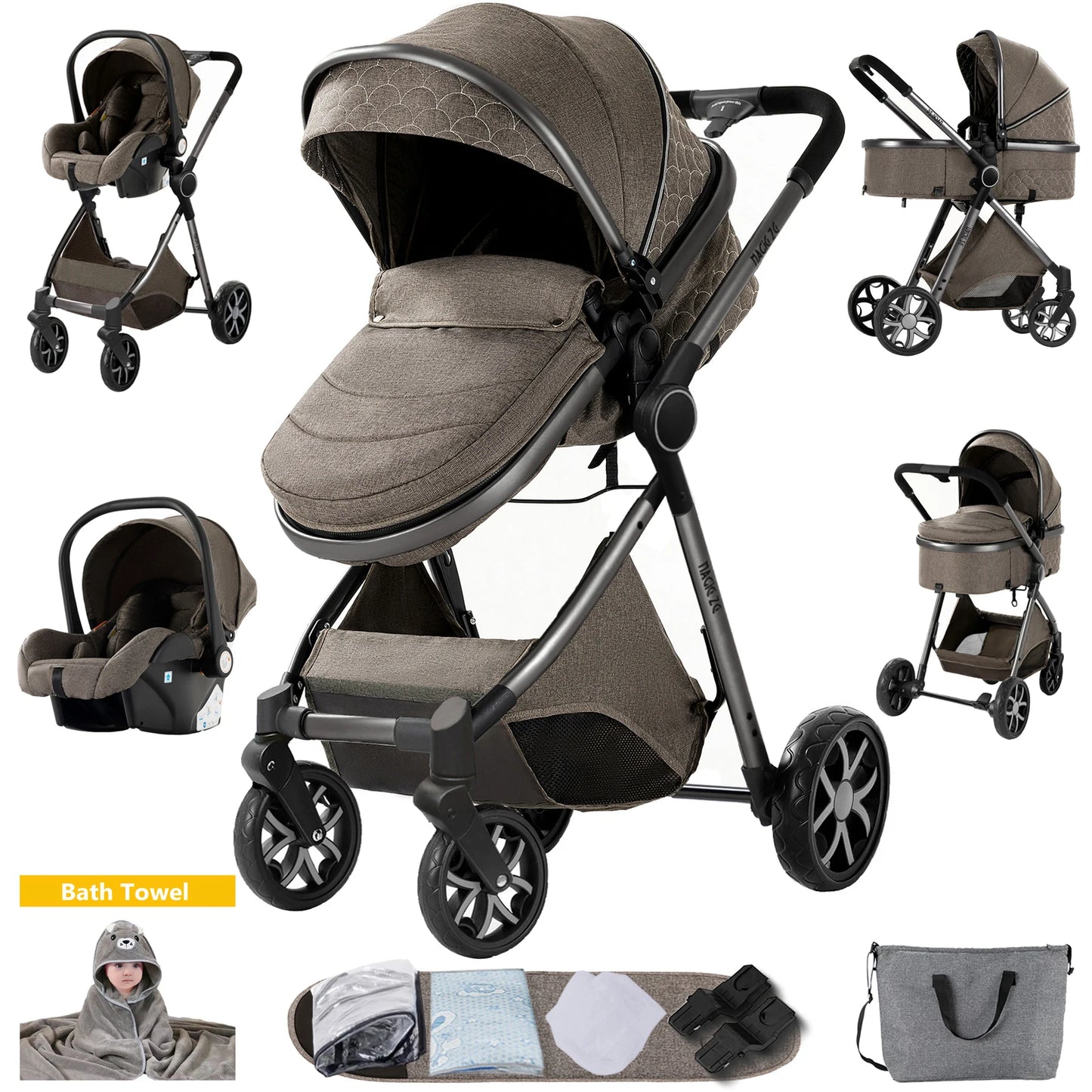 toddler stroller 3 in 1 strollers compact stroller baby stroller and car seat infant stroller mother kids travel system stroller