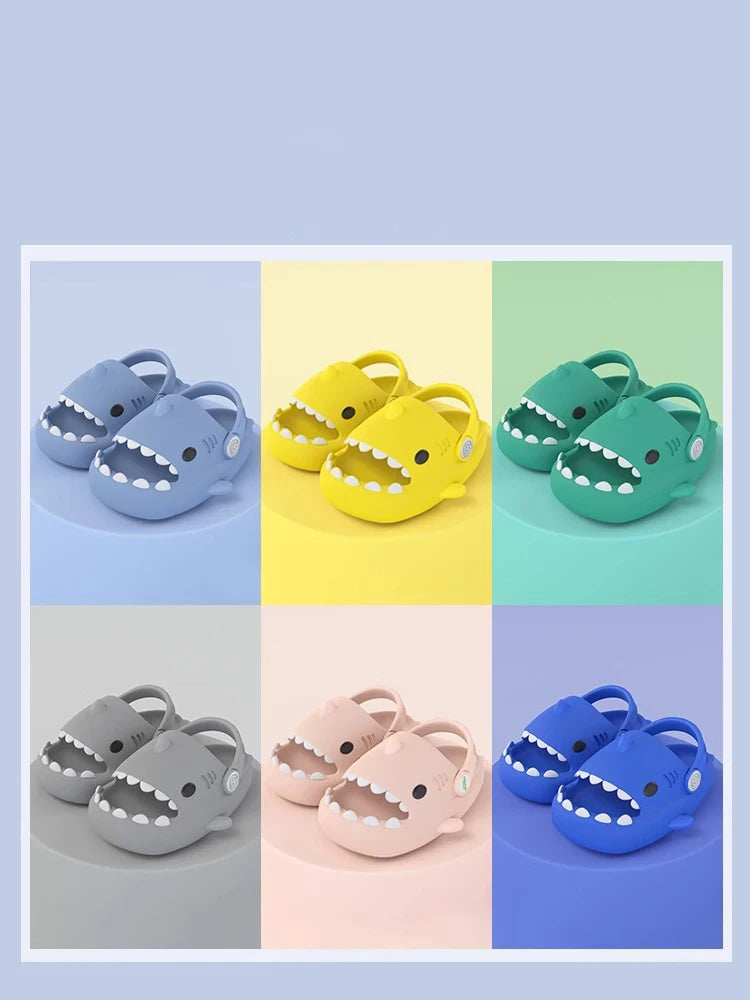 Unisex Shark Slide Sandals – Summer Couple & Kids' Soft Clogs Indoor/Outdoor Platform Slippers for Men and Women