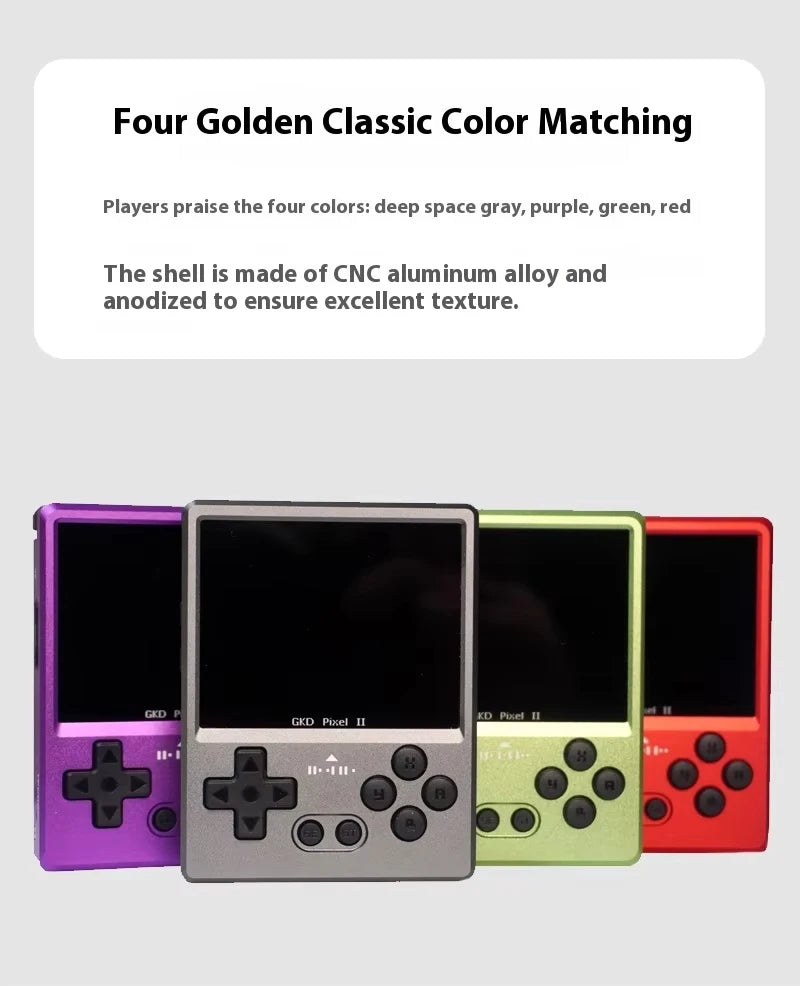 Gkd Pixel 2 - Game Kiddy Pixel 2.4 Inch Ips Screen Rk3326s Aluminium Alloy Available In Game Console Cnc Gamer Gifts Customized