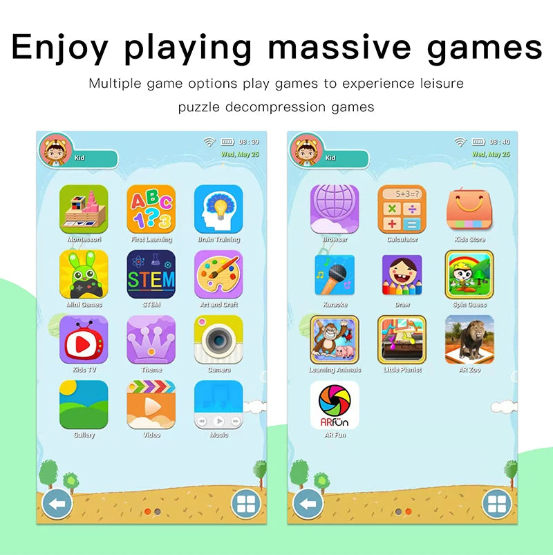 7Inch Android Kids Tablet 2GB 32GB Toddler Tablet with Hebrew Bluetooth WiFi Shockproof Case Kiddies Study Educational Toy Gift