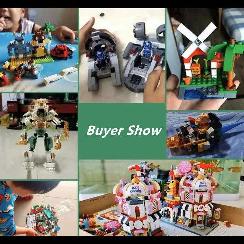 2500 grams Random Bulk Building Blocks City Creative DIY Assembly Bricks Model Educational Kids Toys Compatible Brand