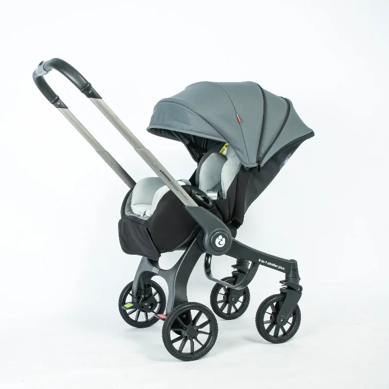 Baby Stroller 4in1 EU Stock, 3 in1 baby trolley car with car seat,multifunctional foldable easy portability baby carriage