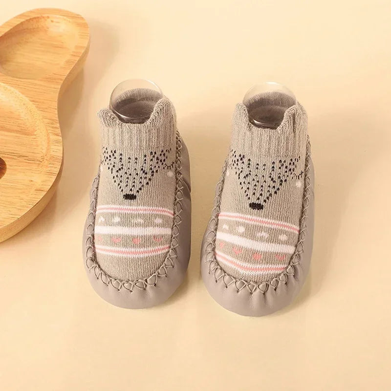Baby Socks Slippers With Rubber Soles Girl Boy Infant Newborn Children Floor Socks Shoes Anti Slip Soft Sole Toddlers Indoor