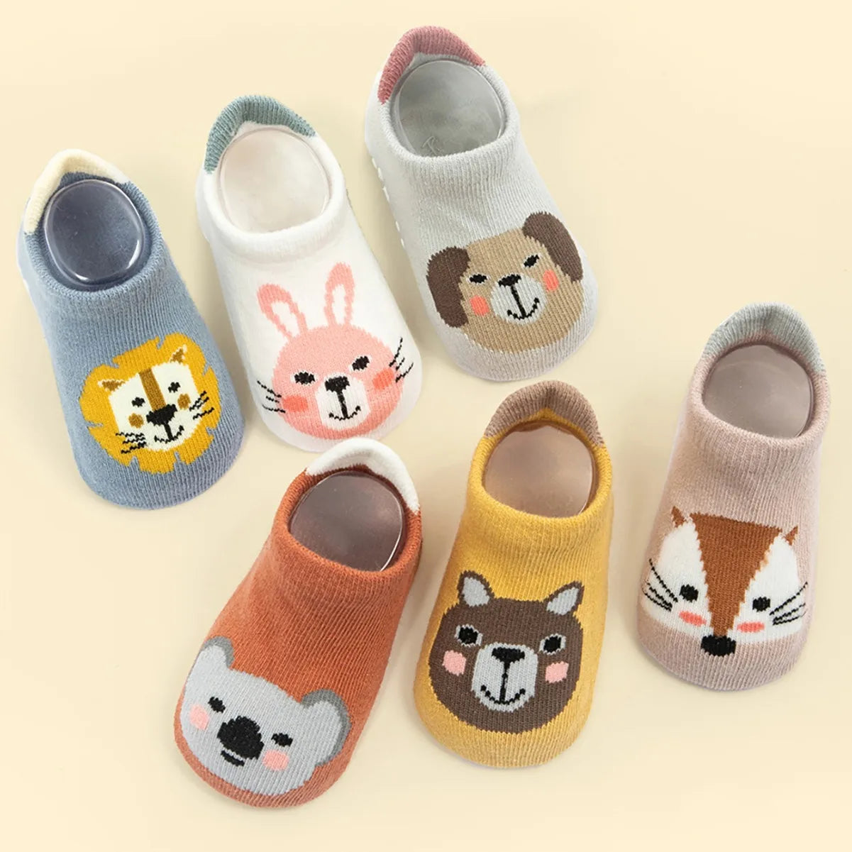 6Pairs/Lot Newborn Baby Socks Kids Boys Girls Cotton Cartoon Soft Sock Children Toddler Non-Slip Short Socks For 0-5Years