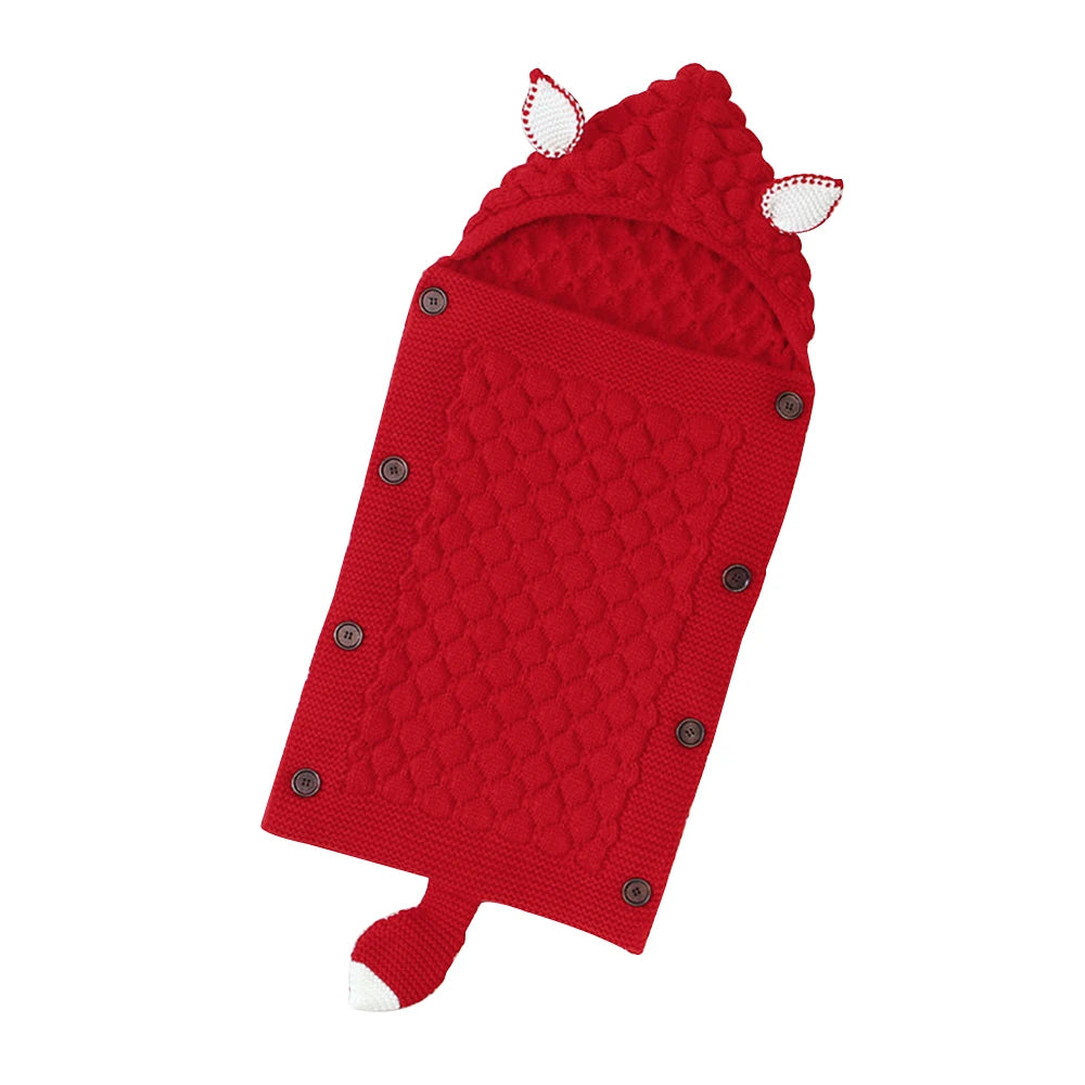 INSULAR Baby Knitting Sleep Quilts Newborn Envelope Swaddle Blankets Infant Anti-kicking Warm For Stroller Spring Autumn Winter