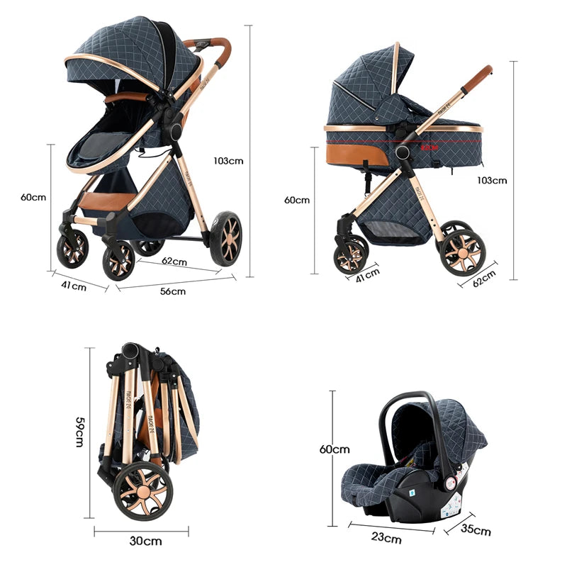 toddler stroller 3 in 1 strollers compact stroller baby stroller and car seat infant stroller mother kids travel system stroller