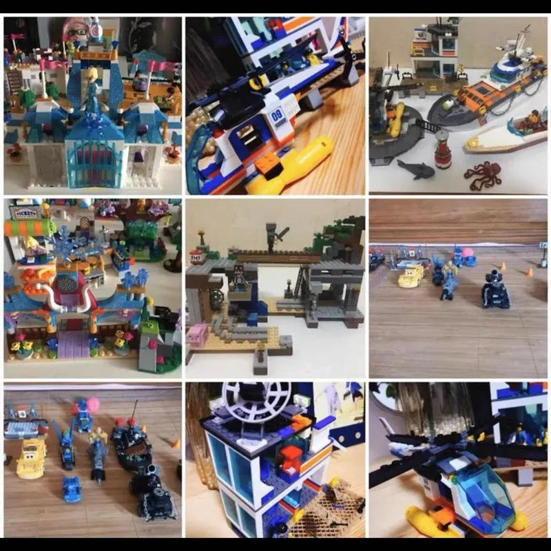 2500 grams Random Bulk Building Blocks City Creative DIY Assembly Bricks Model Educational Kids Toys Compatible Brand