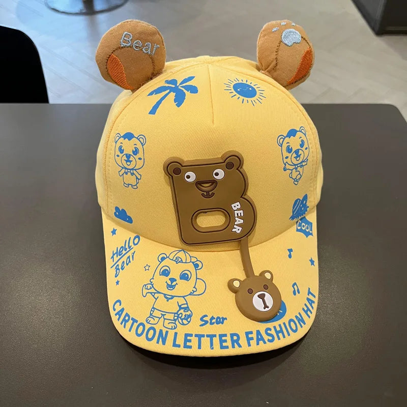 Cartoon Animals Kids Baseball Cap Cute Children Sunshade Duck Tongue Caps 2-7Year Boy Girl Outdoor Sport Visors Baby Peaked Hat