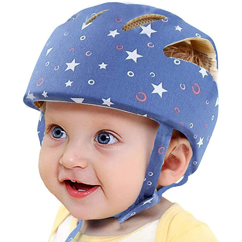 Baby Helmet Safety Cap For Babies Boys Girls Summer Breathable Cotton Mesh Hat Children Crawl Walk Playing Infant Anti Collision