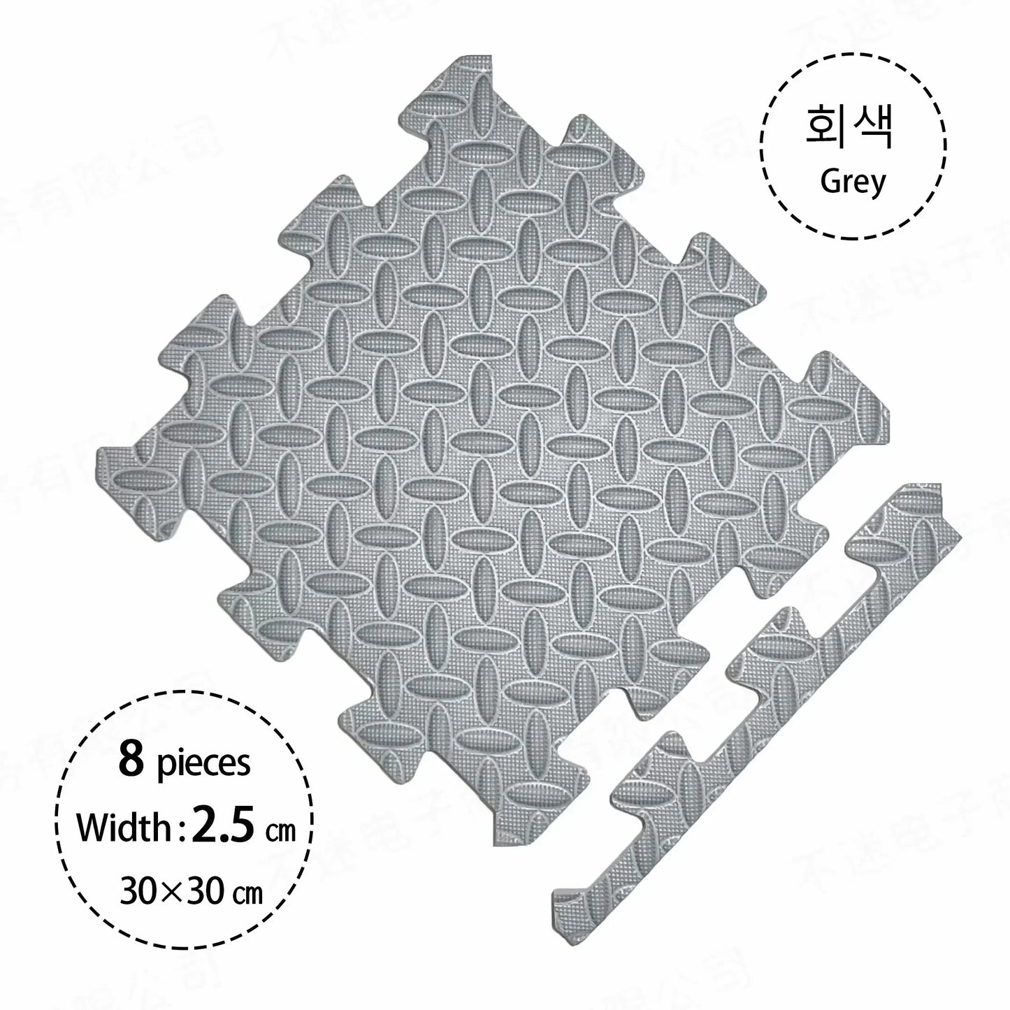 2.5CM Thick Solid Color Baby Game Mat Carpet with Puzzle Pieces for Children's Room, Play Areas, and Gym Baby Playmat Baby Rug