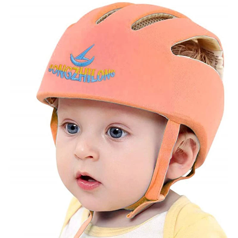 Baby Helmet Safety Cap For Babies Boys Girls Summer Breathable Cotton Mesh Hat Children Crawl Walk Playing Infant Anti Collision