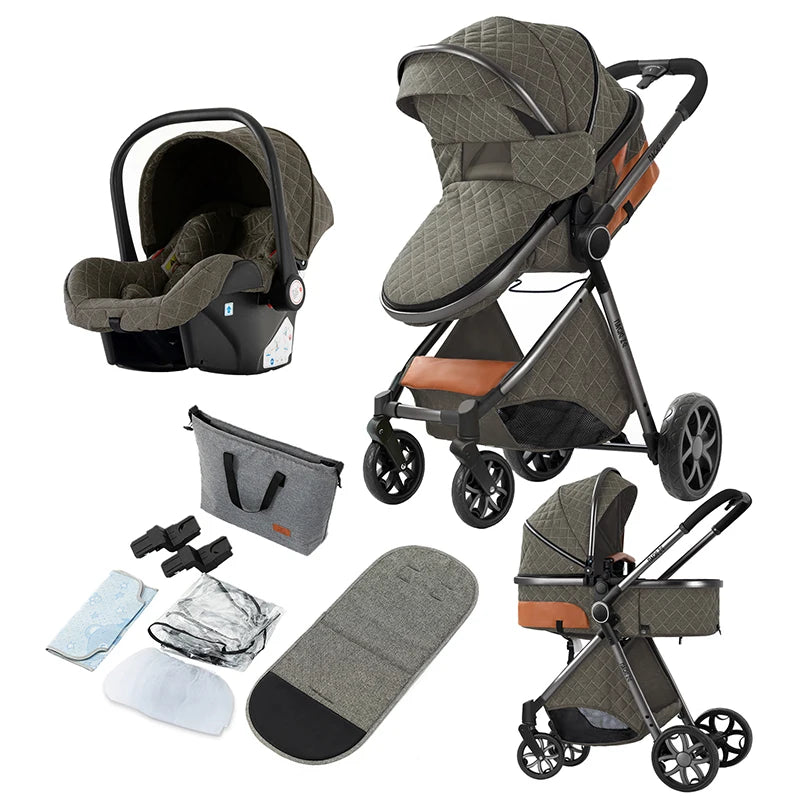 toddler stroller 3 in 1 strollers compact stroller baby stroller and car seat infant stroller mother kids travel system stroller