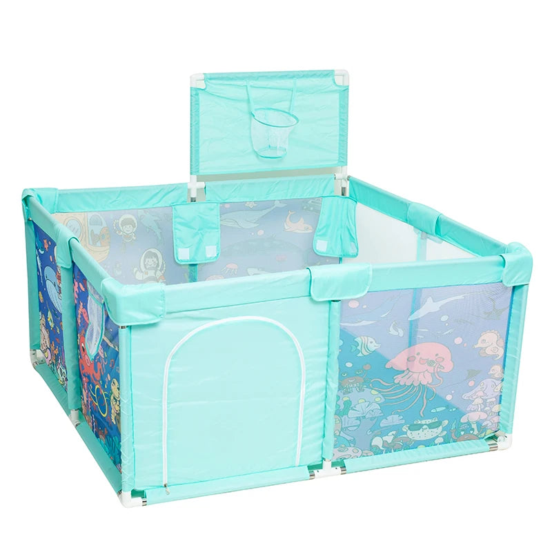 IMBABY 128*128cm Baby Playpens Home Baby Playground Square Foam Children's Park Security Fence Safety Barrier for Baby