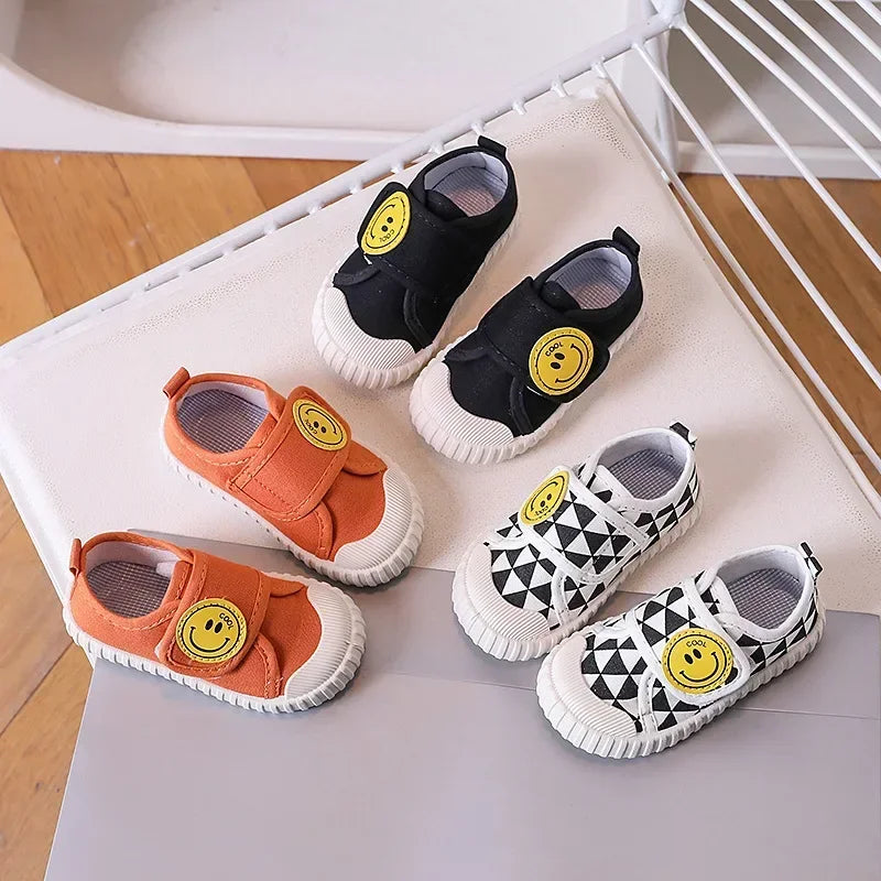 Fashion Children Shoe Versatile Canva Shoe 2025spring Autumn New Boy Shoe Flat Casual Shoes Simple Girl Shoes Comfort Baby Shoes