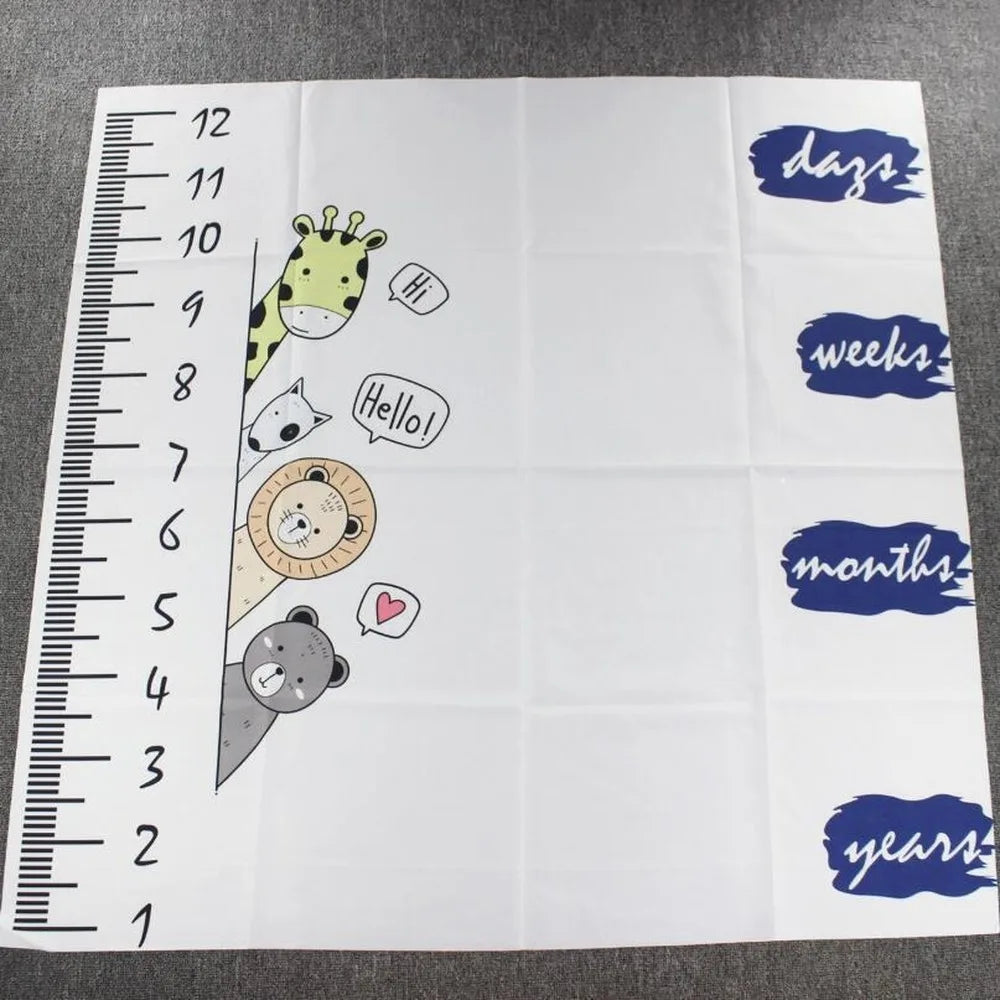 100*100cm Newborn baby Monthly Growth Milestone Blanket photography props Background Cloth Commemorate Rug