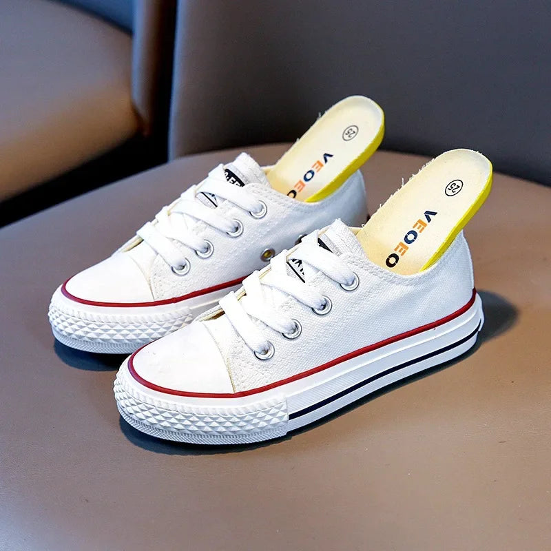 Children's Canvas Sneakers – Low-Top Casual Sports and Running Shoes for Boys and Girls, Ideal for School and Everyday Wear