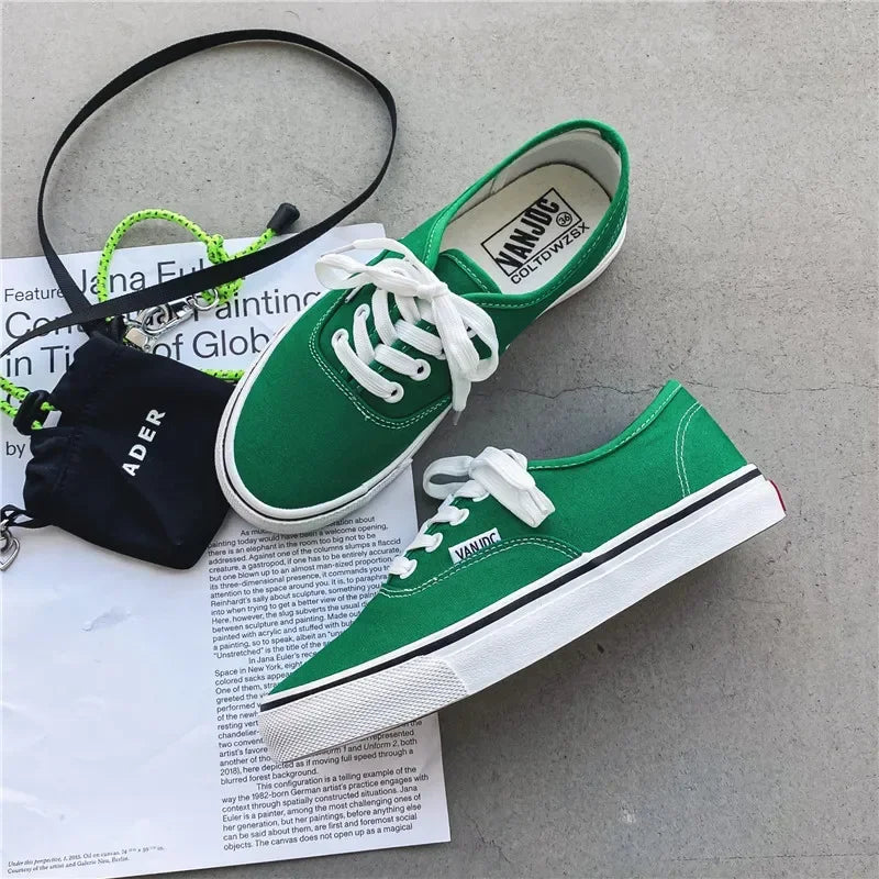 Children's Slip-On Canvas Shoes – Breathable, Solid Color Casual Footwear with Thick Soft Sole and Flat Bottom for Outdoor Wear