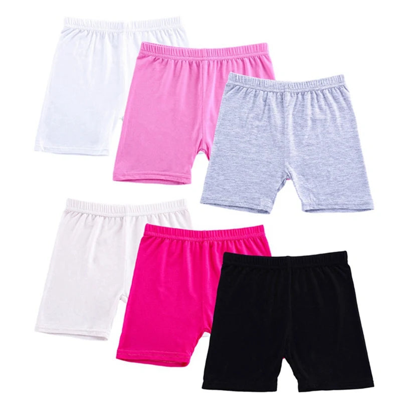 6Pcs/Set Candy Color Cotton Girls Short Safety Pants Kids Underwear Leggings Children Summer Cute Shorts Underpants for 2-10Y