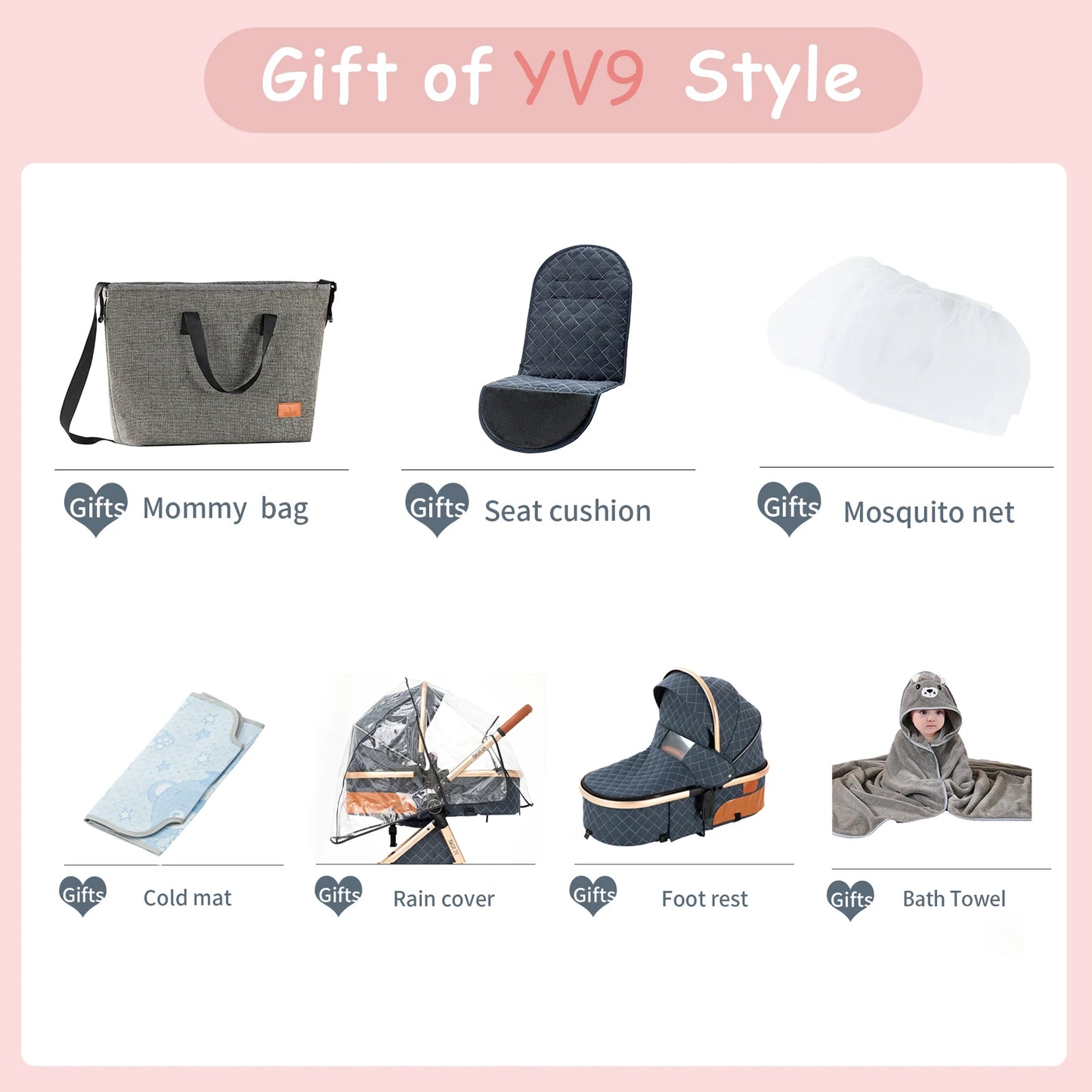 Baby Stroller 3 in 1 Four-wheel stroller Newborn Baby Car Portable Multifunctional Foldable Babies Carriage Cart Pram Mother-kid
