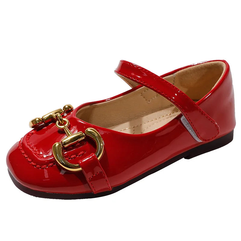 Qunq Girls 2022 Summer New Solid Rubber Soft Sole Small Leather Shoes Korean Edition Children Four Seasons Lovely Kids Shoes