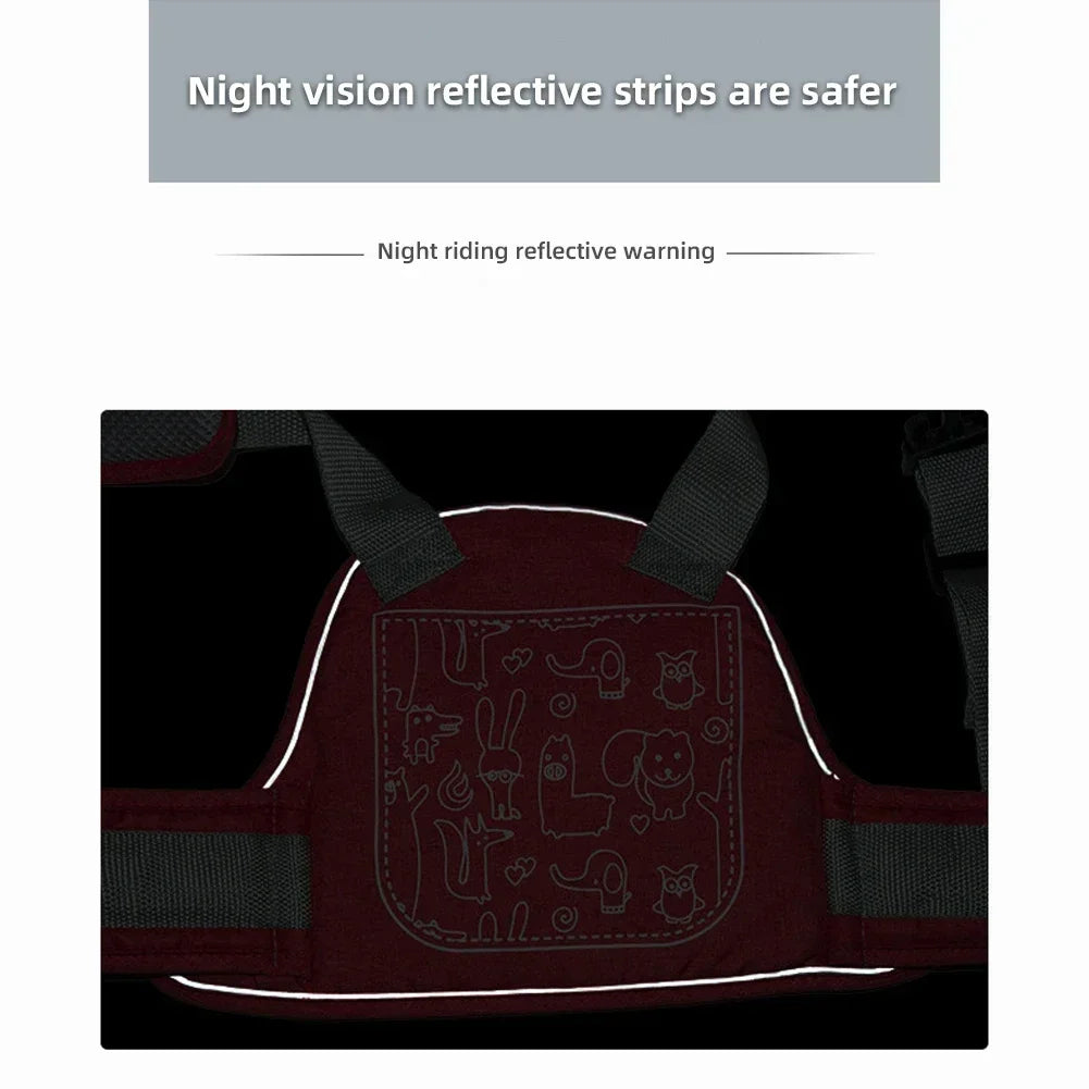 Cute Kids Motorcycle Seat Belt Universal Seat Safety Belts Adjustable Antidrop Protector Baby Electric Bike Baby Car Accessories