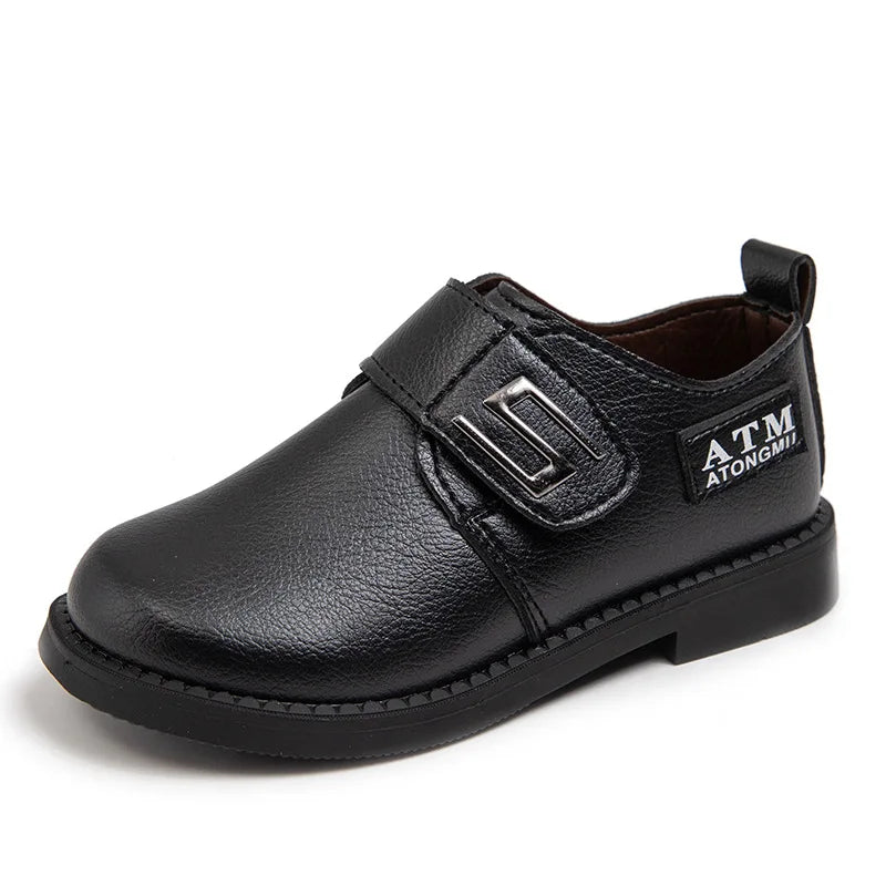Children Leather Shoes Big Boys Formal Wedding Shoes Breathable Non-slip Kids Fashion Black School Performance Shoes for Student