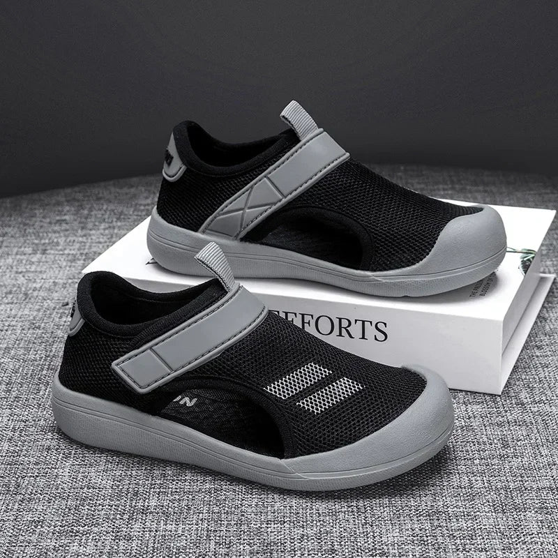 New Children Casual Mesh Shoes Boys Beach Sandals Kids Lightweight Closed Toe Baby Sport Sandals for Girls Eu Size 23-36