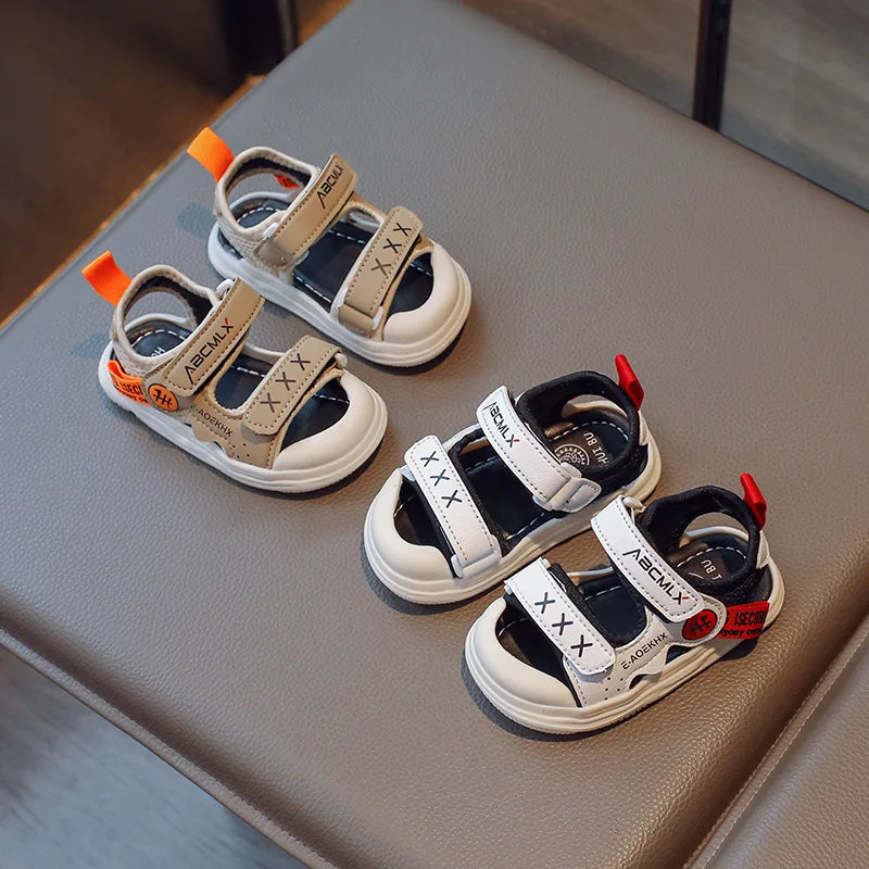 Boys Sandals Summer New Children's Soft-soled Non-slip Beach Girl Shoes Toddler Baby Casual Sports Shoes Slipper Size 16-26