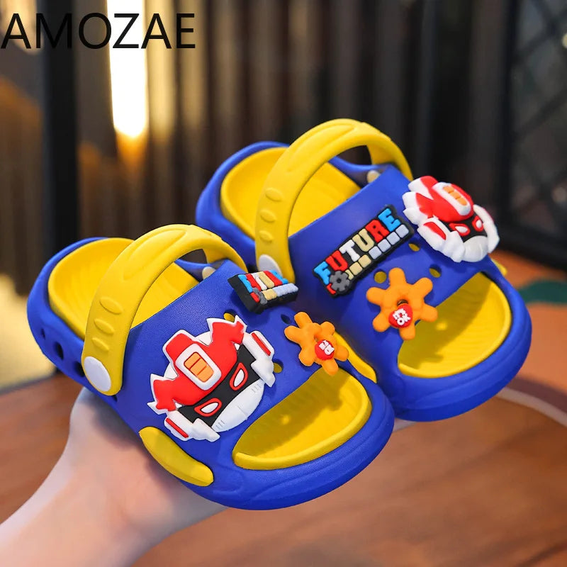 Children's Slippers Boys and Girls Cute Soft Soled Non-slip Indoor Home Slippers Baby Garden Shoes