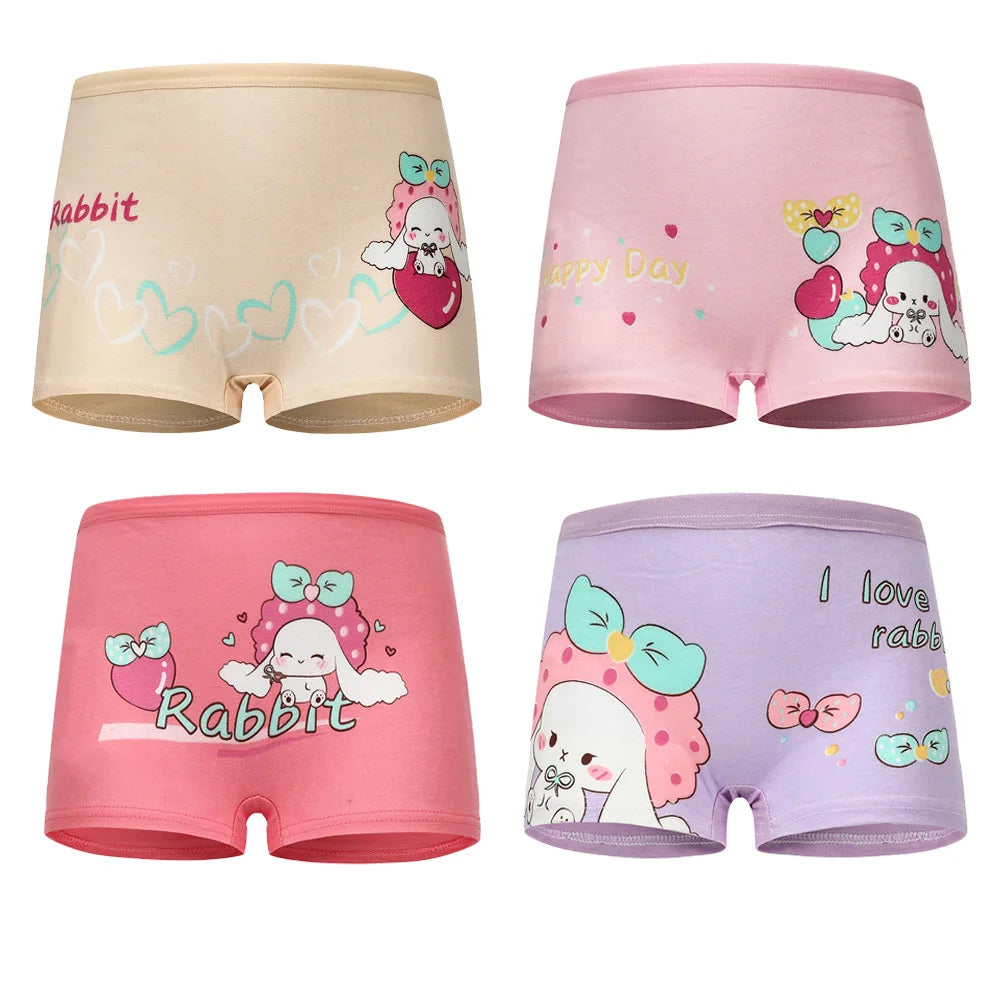 1/4/8/12 Pcs Children Girls Panties Sets Cotton Pretty Cute Cartoon Unicorn Print Child Underwear for Girl Kid Boxer Breathable