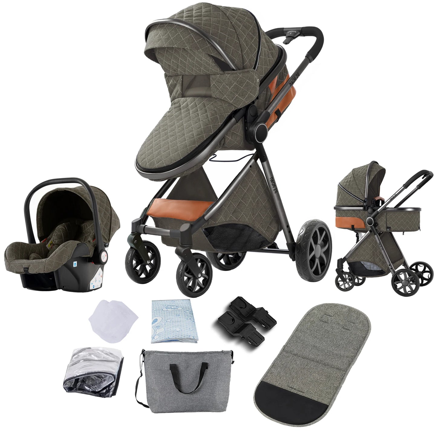 baby stroller lightweight strollers 3 in 1 Baby carriage baby cart Baby carriage 3 in 1 Multiple stroller cradle for newborns