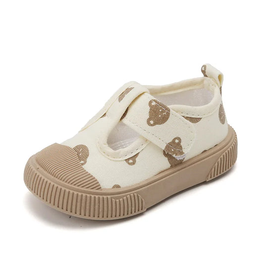 Children's Casual Canvas Sneakers – Spring/Autumn Outdoor Shoes with Animal Print Design for Toddlers and Young Kids (Boys & Girls)