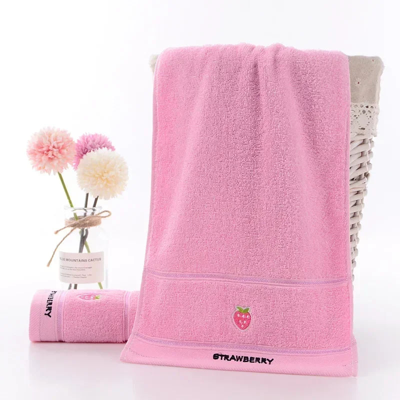 Baby Towel Cute Fruit Kids Bath Towels Soft Absorbent Washcloth Cotton Children Newborn Bathroom Shower Wipe Face Towel 50x25cm