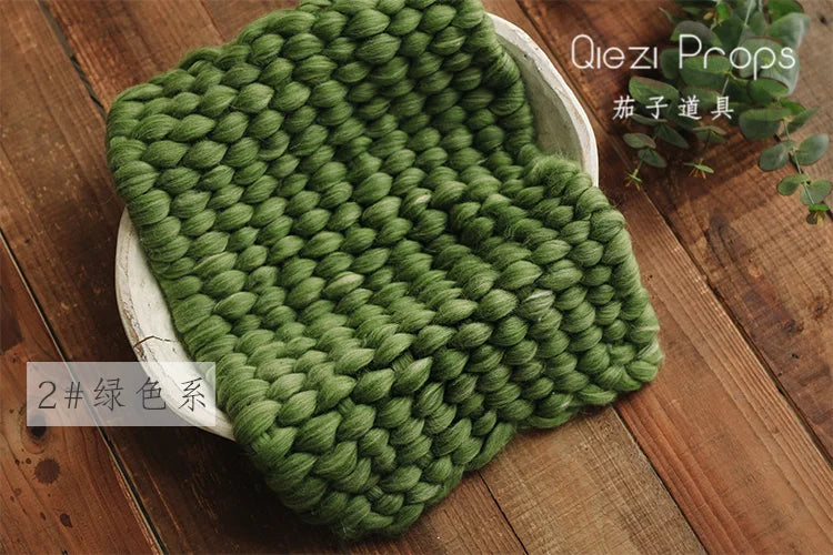 2023Newborn Woolen Merino Blanket for Baby Photography Props,Basket Filler Cushion Blanket