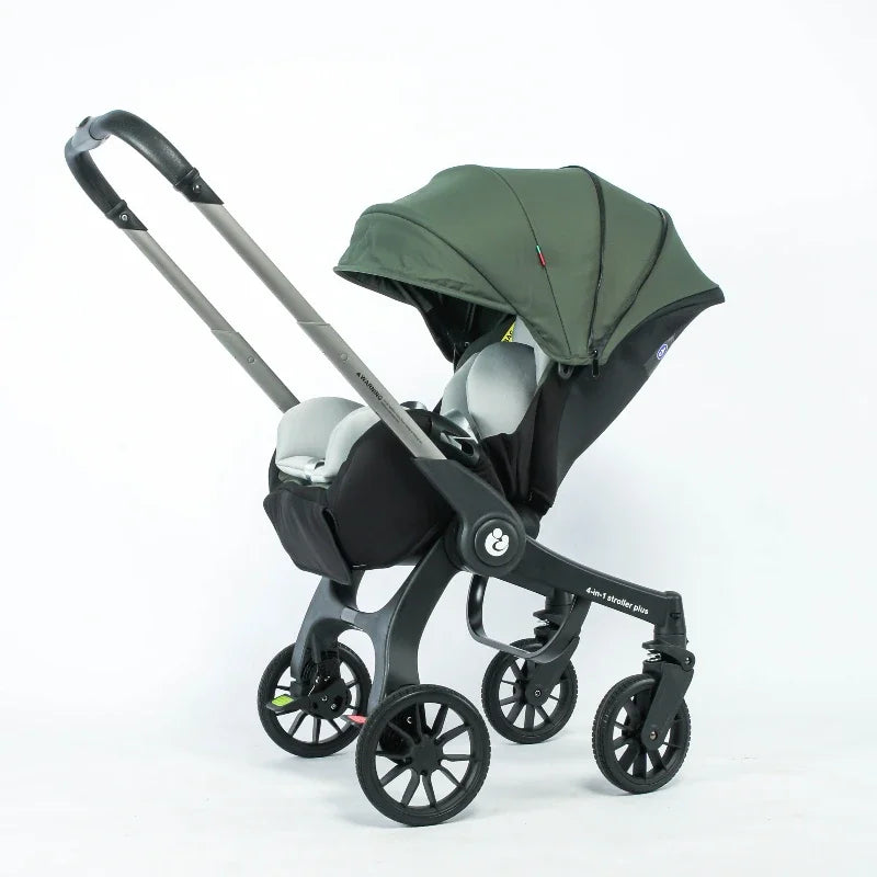 Baby Stroller 4in1 EU Stock, 3 in1 baby trolley car with car seat,multifunctional foldable easy portability baby carriage