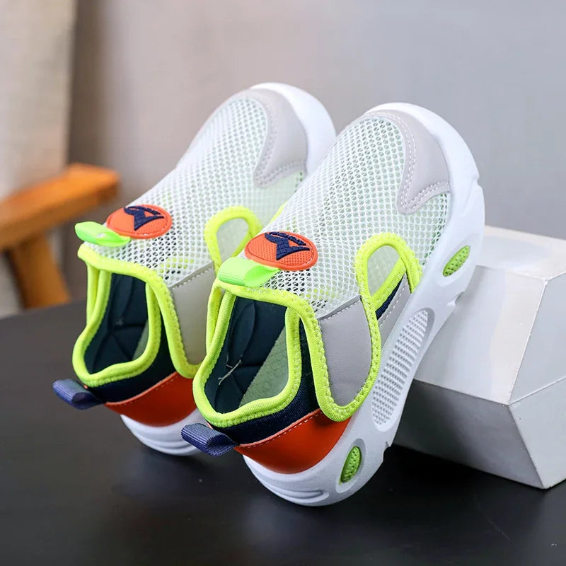 Summer Kids Boys Shoes Breathable Mesh Running Shoes For Girls Lightweight Hook Loop Toddler Shoes Child Sneakers tenis infantil
