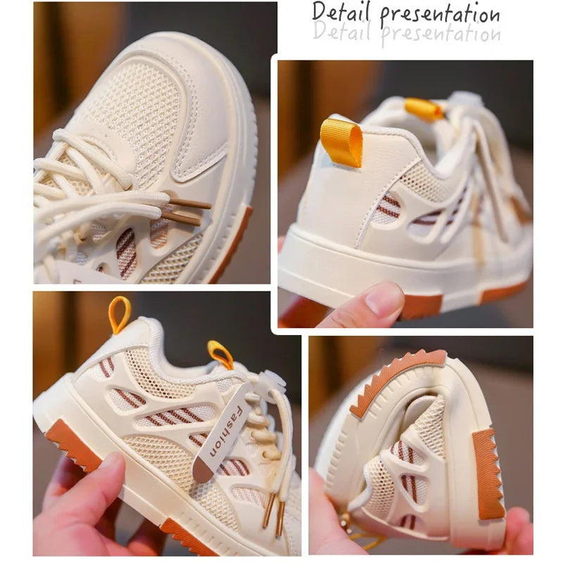 Kids' Breathable Sport Sneakers – Non-Slip Casual Outdoor Shoes for Boys and Girls, Ideal for Autumn and School Wear
