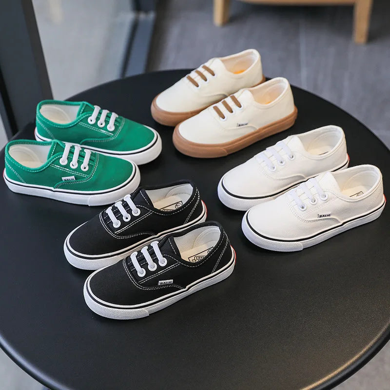 Kindergarten Shoes Spring and Fall Children's White Shoes Boys Board Shoes Cloth Shoes Performance Shoes Children Canvas Shoes